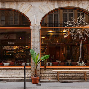 Devanture du café afro vegan Wassaï à Lyon 1